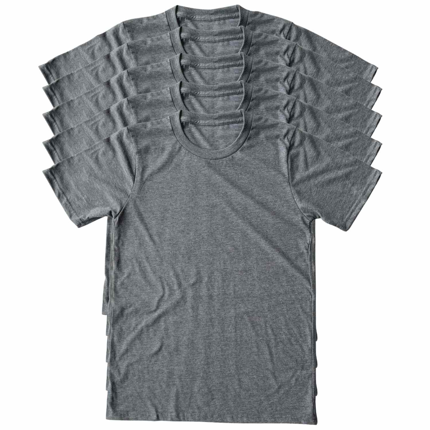 Made In USA Everyday T-Shirt | 5 Pack Gray
