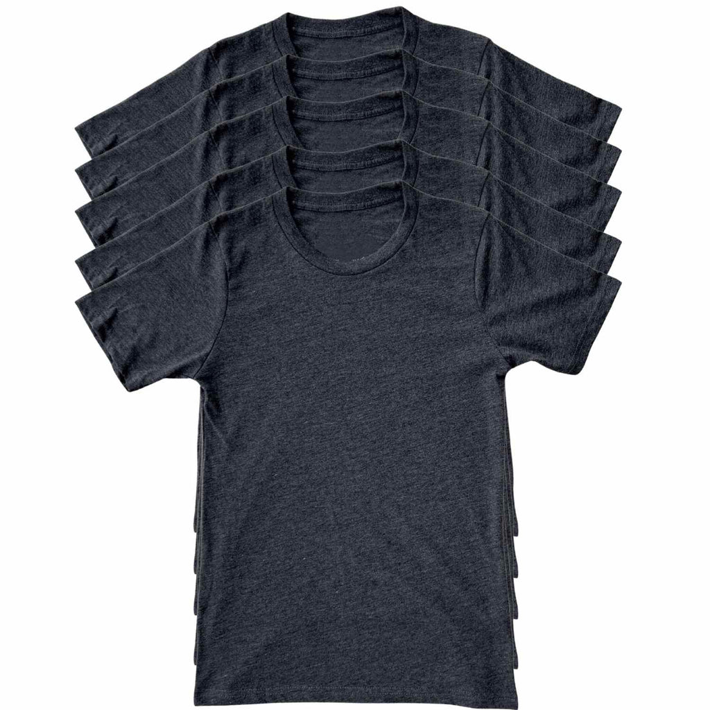 Made In USA Everyday T-Shirt | 5 Pack Heather Black