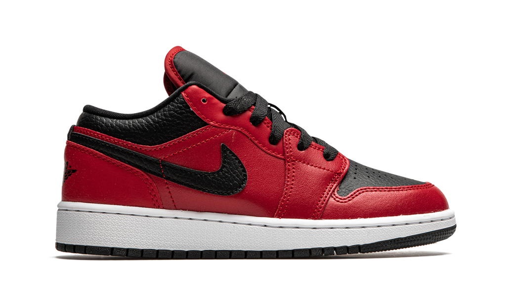 Air Jordan 1 Low GS "Black Pebbled" 553560 605