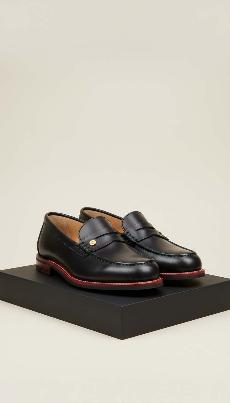 Jet Black Penny Loafer
