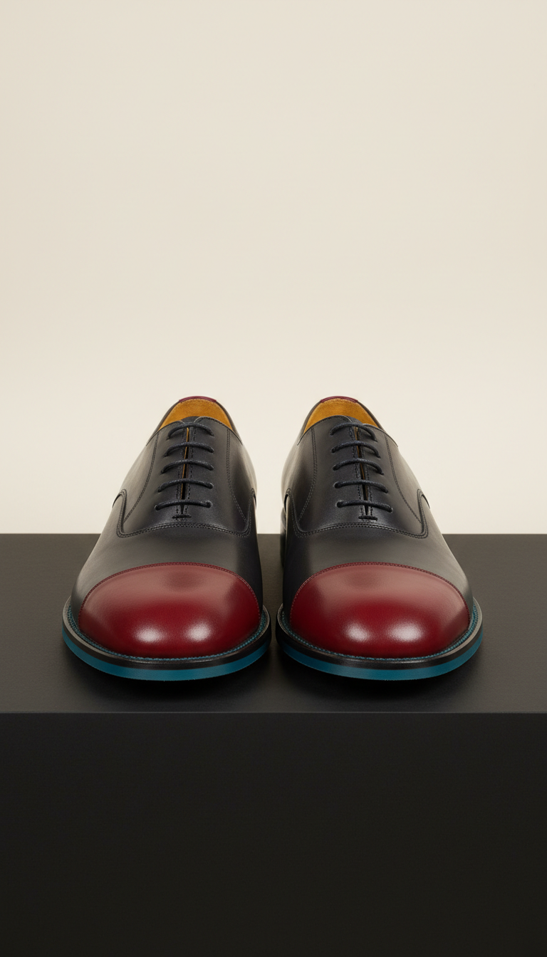 Milan Red Cap-Toe Oxford