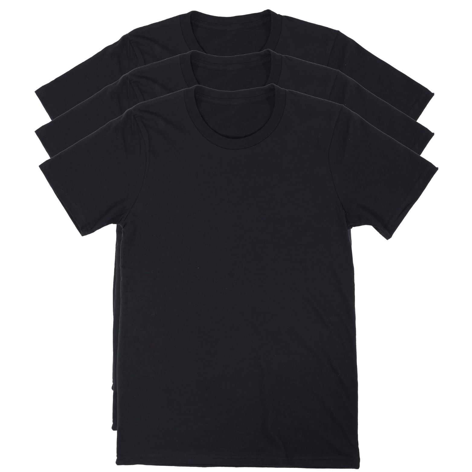 Made In USA Cotton Everyday T-Shirt | 3 Pack Black