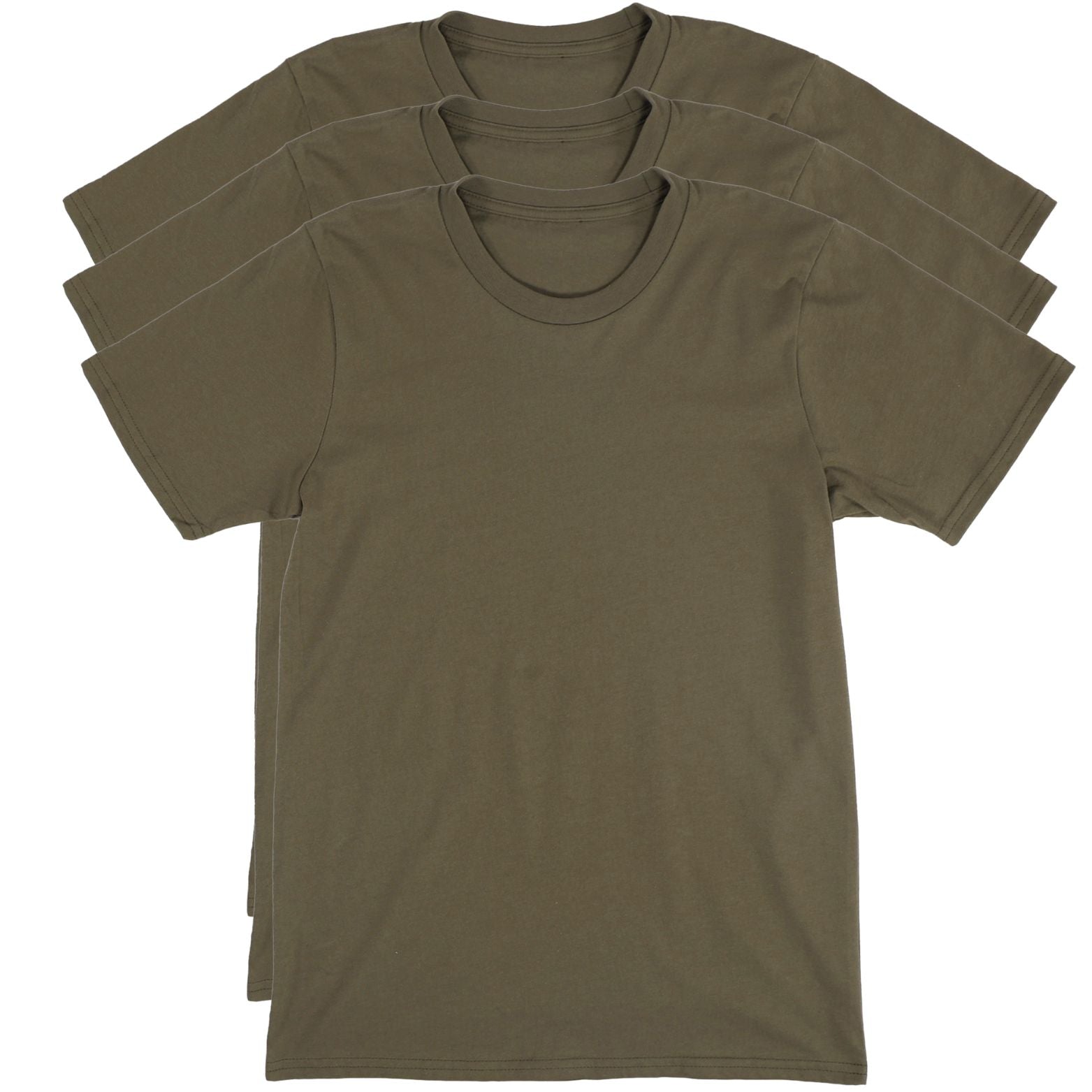 Made In USA Cotton Everyday T-Shirt | 3 Pack Army