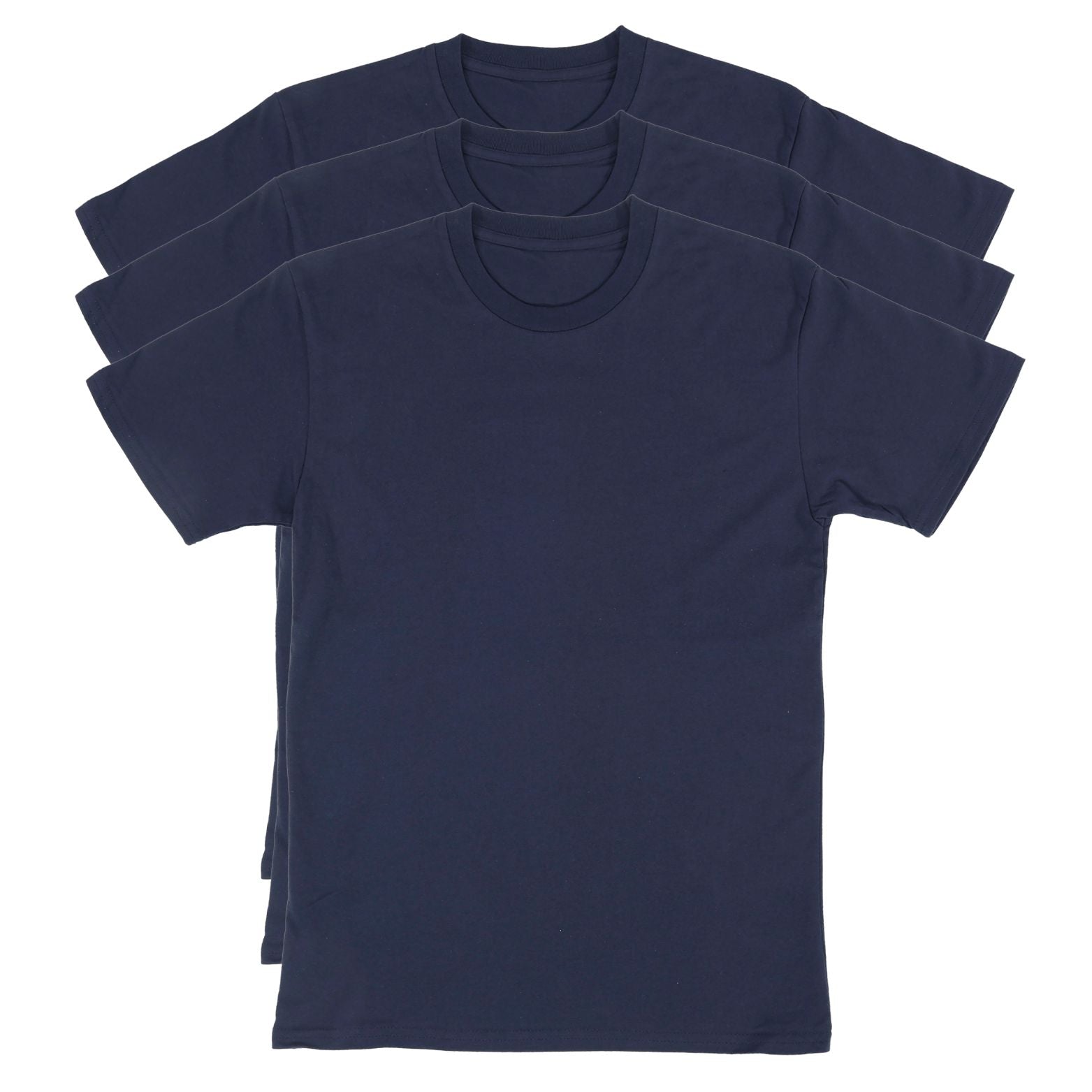 Made In USA Cotton Everyday T-Shirt | 3 Pack Navy