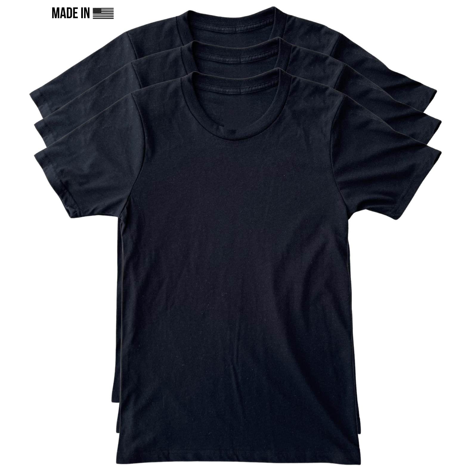 Made In USA Everyday T Shirt | 3 Pack Black