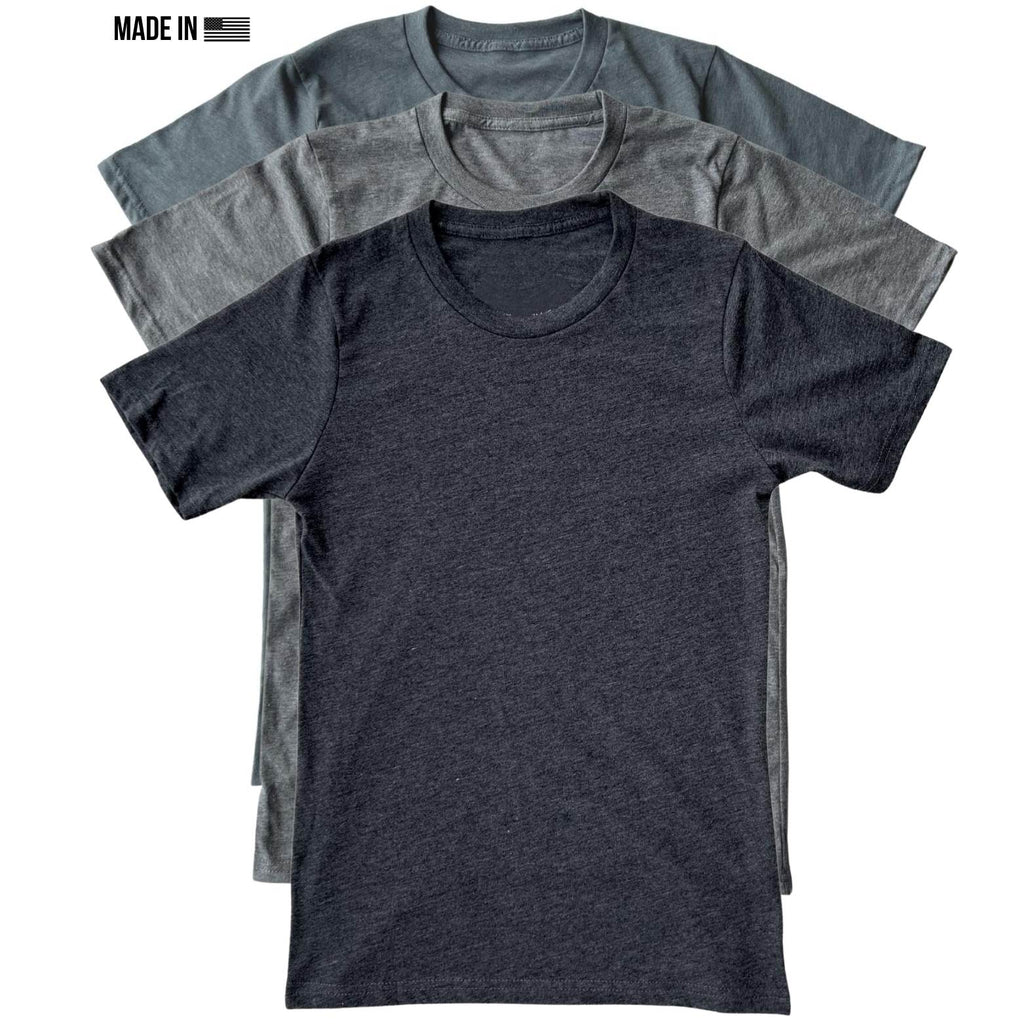 Made In USA Everyday T-Shirt | 3 Pack Shades Of Gray