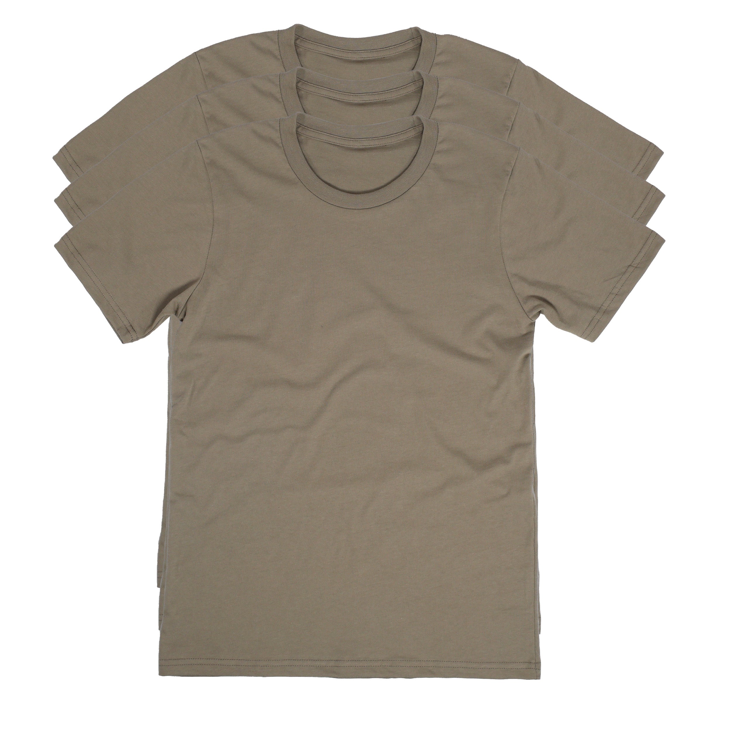 Made In USA Cotton Everyday T-Shirt | 3 Pack Coyote